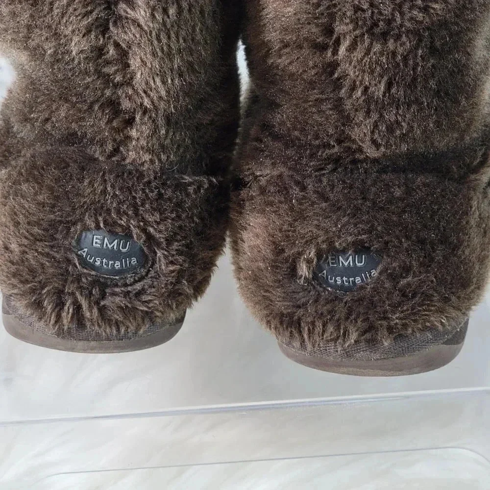 EMU Australia Unisex Boys Girls 3‎ Winter Boots Wool Brown Bear Shearling Warm